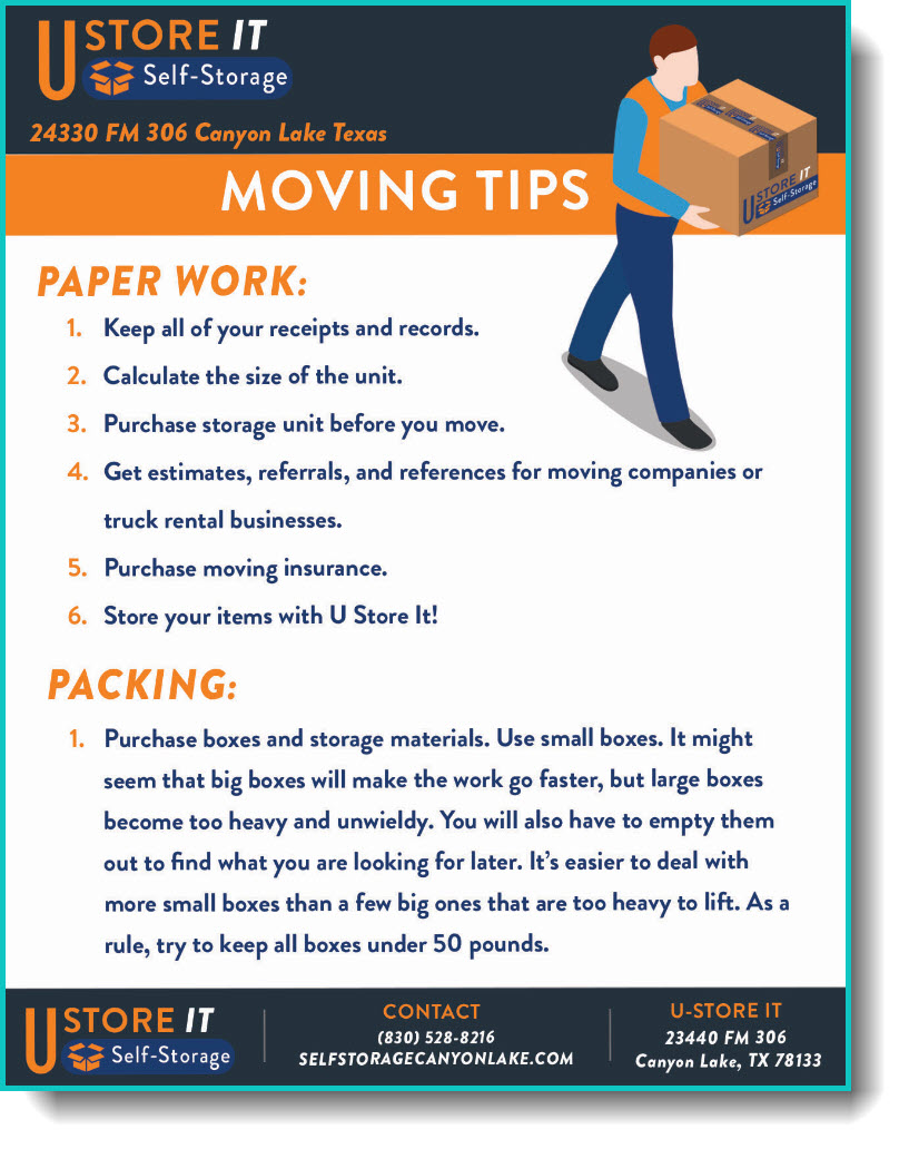 Canyon Lake Mini to Large Storage Unit | Storage Unit Size Guide